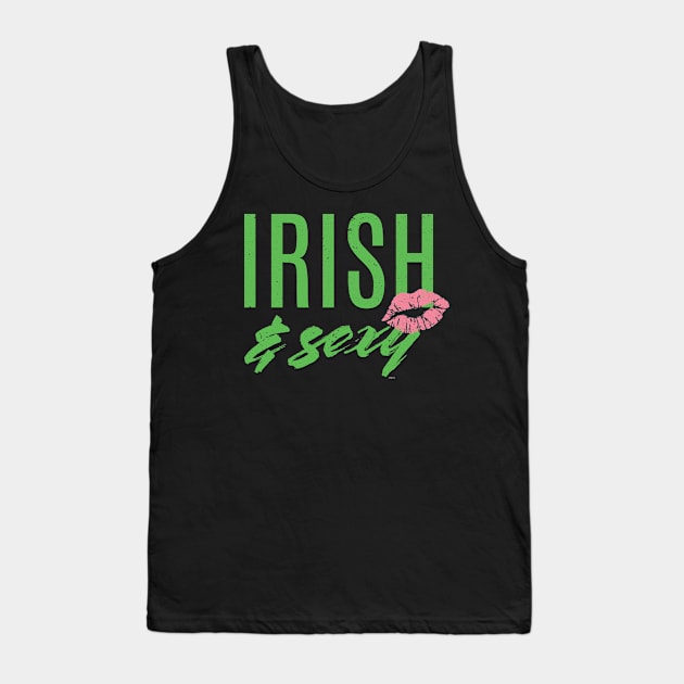 Irish and sexy Girl Saint Patricks Day Celebration Tank Top by creative